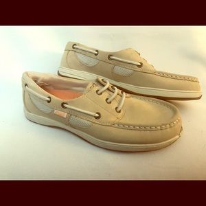 Ryka Nubuck leather boat deck slip on shoes nwot